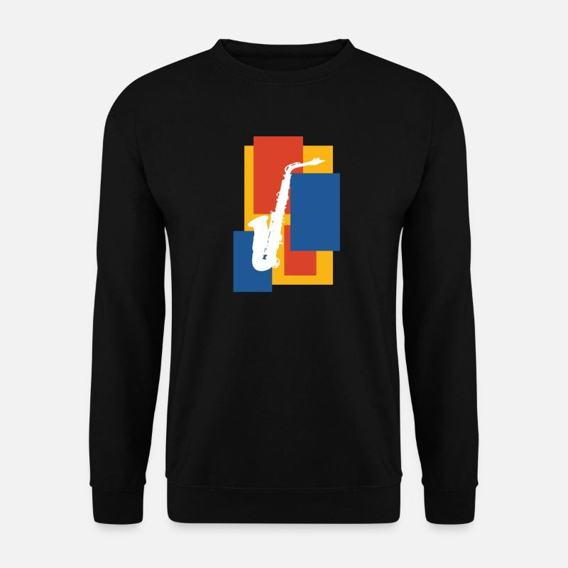 Saxophon - Unisex Pullover - Schwarz