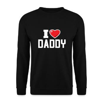 Daddy - Unisex Sweatshirt - black - Front - Alina (178cm) & Michal (187cm)