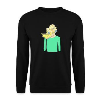 House Observation Spy Gift - Unisex Sweatshirt - black - Front - Alina (178cm) & Michal (187cm)