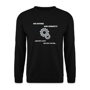 Finanzamt Verwaltung Büro Humor - Unisex Pullover - Schwarz - Vorne - Alina (178cm) & Michal (187cm)