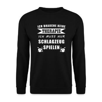 Drum therapy gift - Unisex Sweatshirt - black - Front - Alina (178cm) & Michal (187cm)