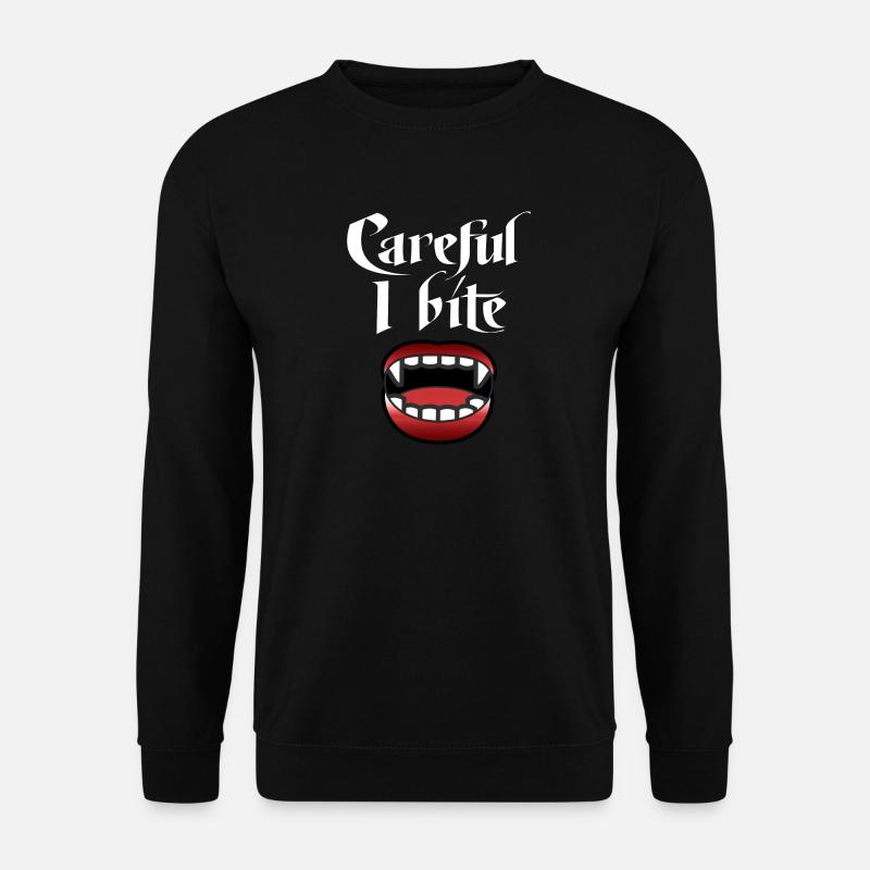Halloween vampire biting - Unisex Sweatshirt - black