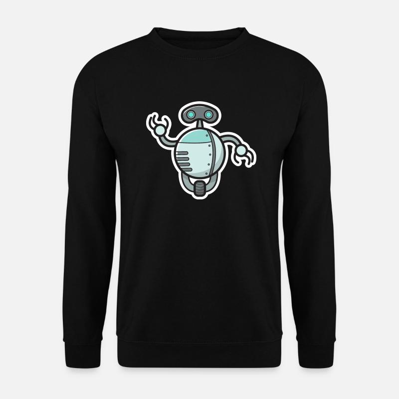 Roboter Robotik Geschenk Zukunft Wissenschaft Bot - Unisex Pullover - Schwarz