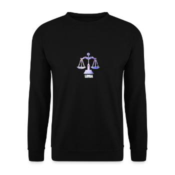 Zodiac Libra Horoscope Gift Idea - Unisex Sweatshirt - black - Front - Alina (178cm) & Michal (187cm)