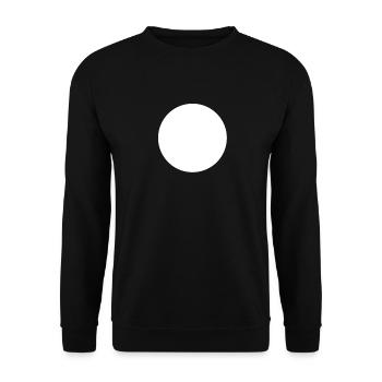 white dot circle - Unisex Sweatshirt - black - Front - Alina (178cm) & Michal (187cm)