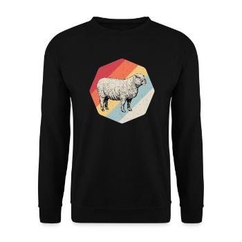 Schaf Schafwolle Schafkäse Geschenk - Unisex Pullover - Schwarz - Vorne - Alina (178cm) & Michal (187cm)