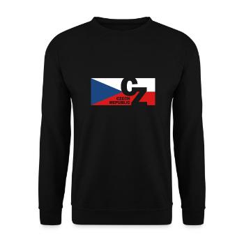 Czech Republic flag flag Czech gift - Unisex Sweatshirt - black - Front - Alina (178cm) & Michal (187cm)