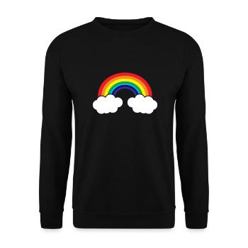 Regenbogen - Unisex Pullover - Schwarz - Vorne - Alina (178cm) & Michal (187cm)