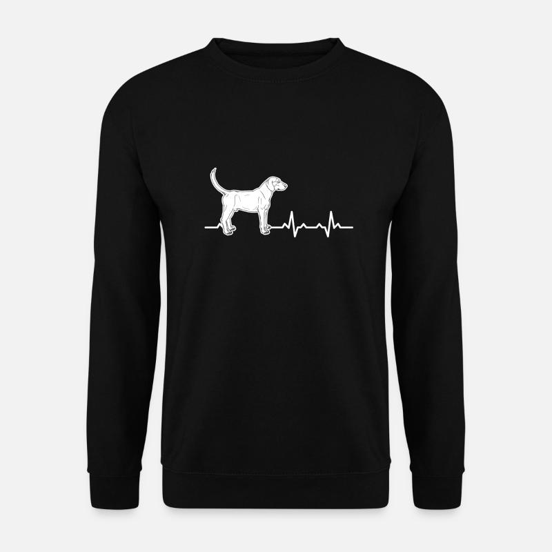 Heartbeats Labrador Heart Rate - Unisex Pullover - Schwarz