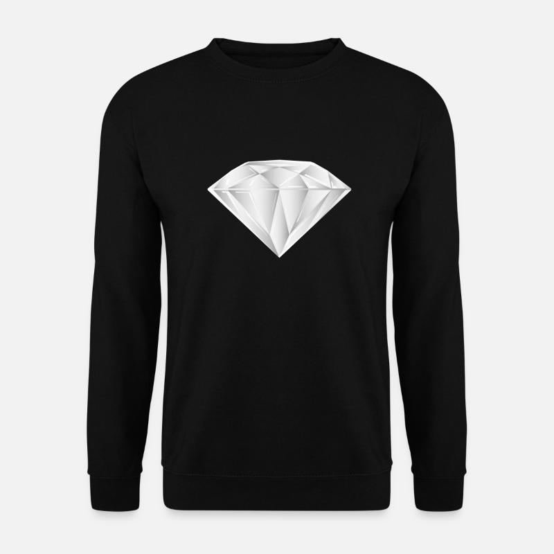 White and pure diamond - Unisex Sweatshirt - black
