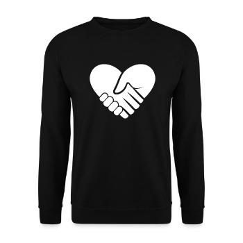 Love your next - Unisex Sweatshirt - black - Front - Alina (178cm) & Michal (187cm)