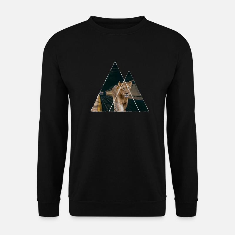 Löwenbaby in U-Bahn - Unisex Pullover - Schwarz
