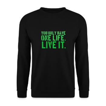 Spell One Life Live It 1 4000X4000 - Unisex Sweatshirt - black - Front - Alina (178cm) & Michal (187cm)
