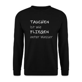 plongée mouche eau de mer - Sweat-shirt Unisexe - noir - Devant - Alina (178cm) & Michal (187cm)