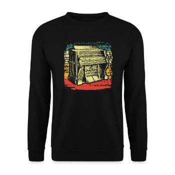 Organiste - Sweat-shirt Unisexe - noir - Devant - Alina (178cm) & Michal (187cm)