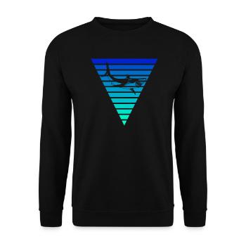 Shark / shark gift - Unisex Sweatshirt - black - Front - Alina (178cm) & Michal (187cm)