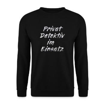 Private detective in action - Unisex Sweatshirt - black - Front - Alina (178cm) & Michal (187cm)