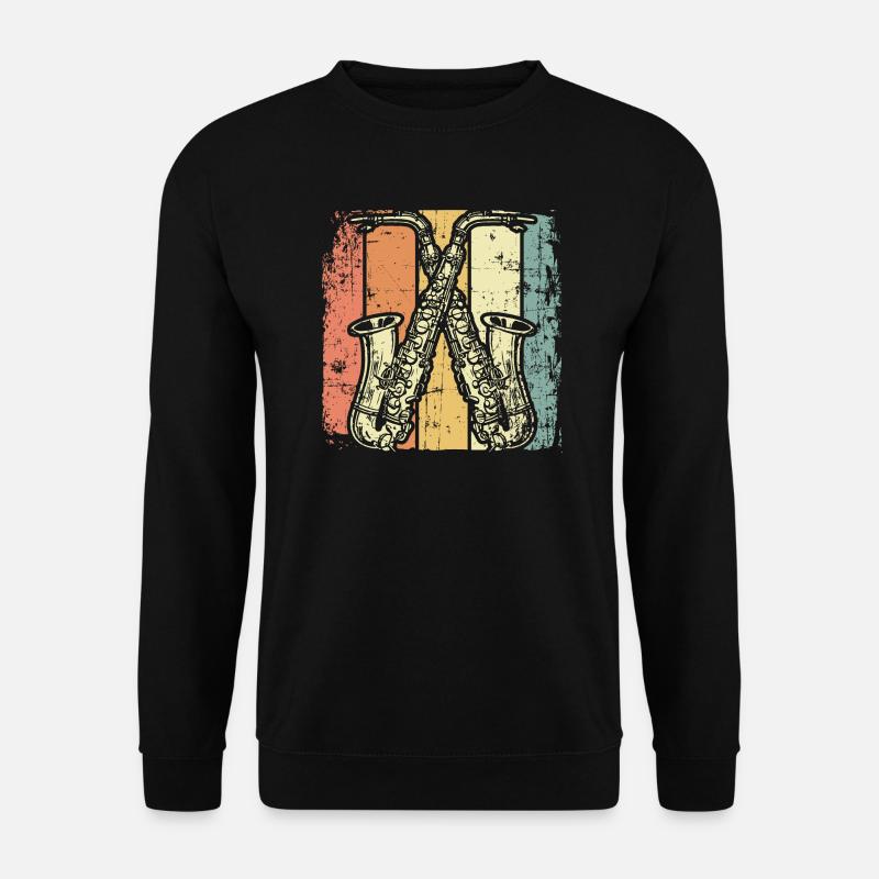 Saxophon - Unisex Pullover - Schwarz
