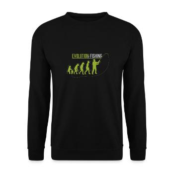 History of fishing - Unisex Sweatshirt - black - Front - Alina (178cm) & Michal (187cm)