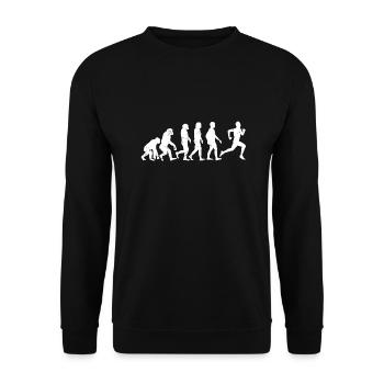 Evolution Running - Unisex Sweatshirt - black - Front - Alina (178cm) & Michal (187cm)