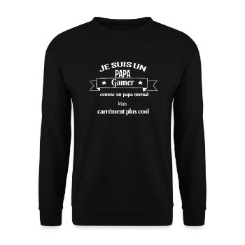 Je suis un papa Gamer - Sweat-shirt Unisexe - noir - Devant - Alina (178cm) & Michal (187cm)