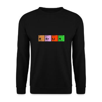 Berlin Chemie Periodensystem bunt - Unisex Pullover - Schwarz - Vorne - Alina (178cm) & Michal (187cm)