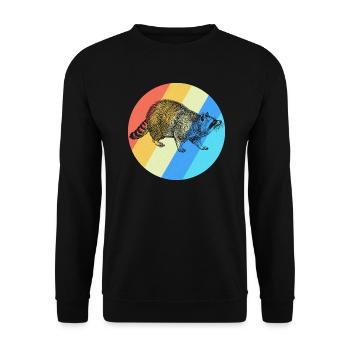 Raccoon Gift Racoon Little Bear Forest Cute - Unisex Sweatshirt - black - Front - Alina (178cm) & Michal (187cm)