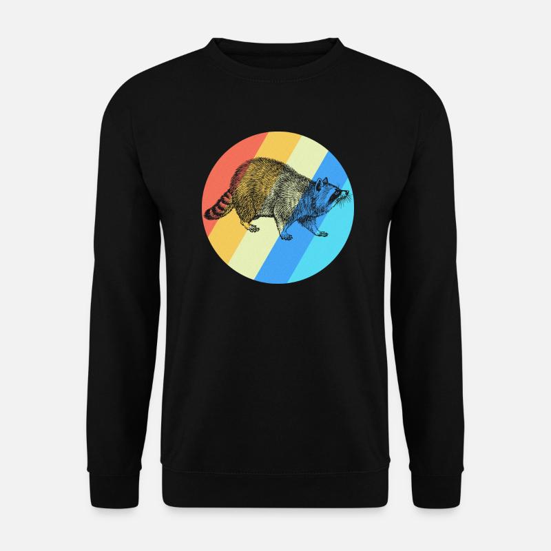 Waschbär Geschenk Racoon Kleiner Bär Wald Niedlich - Unisex Pullover - Schwarz