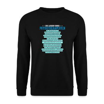 Die Leiden eines Physiotherapeuten - Unisex Pullover - Schwarz - Vorne - Alina (178cm) & Michal (187cm)