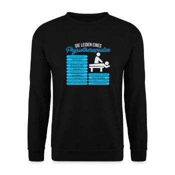 Die Leiden eines Physiotherapeuten - Unisex Pullover - Schwarz - Vorne - Alina (178cm) & Michal (187cm)