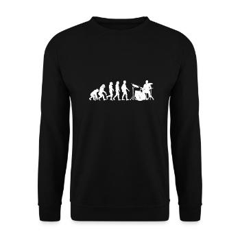 Evolution drummer - Unisex Sweatshirt - black - Front - Alina (178cm) & Michal (187cm)