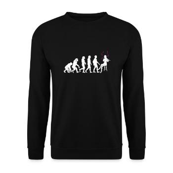 Evolution Flute Instrument - Unisex Pullover - Schwarz - Vorne - Alina (178cm) & Michal (187cm)
