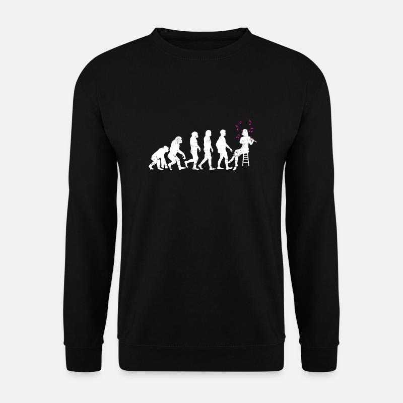 Evolution Flute Instrument - Unisex Pullover - Schwarz