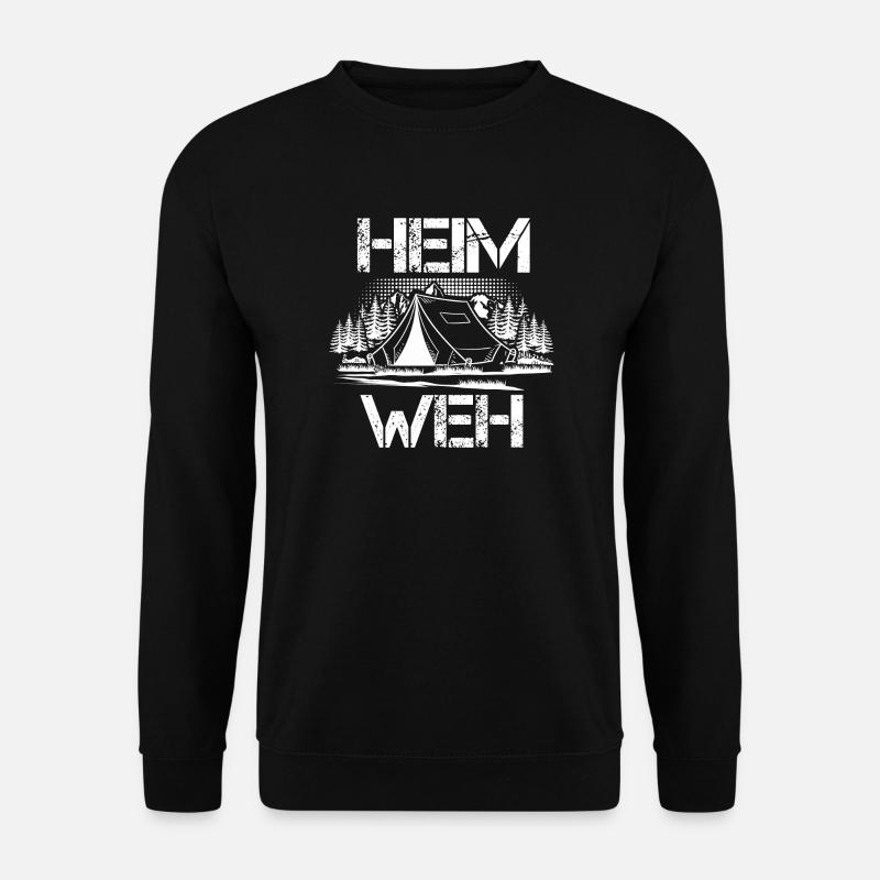Heimweh Zelt Outdoor Natur Geschenk Zelter - Unisex Pullover - Schwarz
