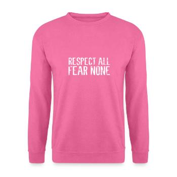 RESPECT TOUS - PEUR AUCUN - Sweat-shirt Unisexe - rose - Devant