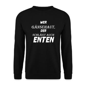 Lustige Sprüche - Unisex Pullover - Schwarz - Vorne - Alina (178cm) & Michal (187cm)