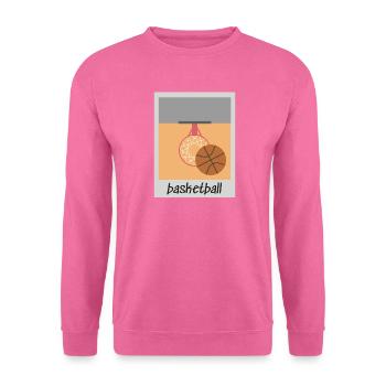 Retro Basketball Sport Freizeit Vintage Korb - Unisex Pullover - Pink - Vorne