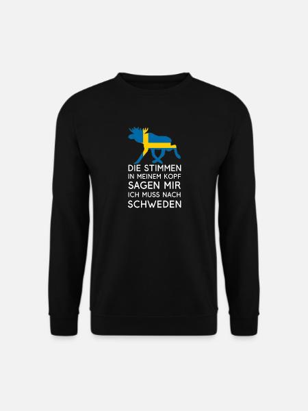 Ich muss nach Schweden - Stimmen im Kopf - Unisex Pullover - Schwarz