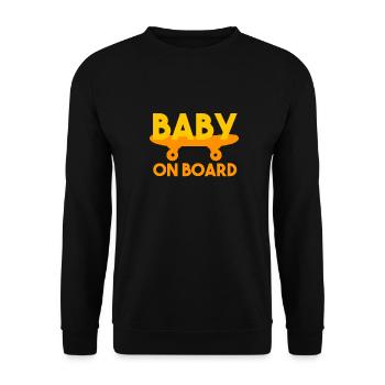 Pregnant Baby On Board 4000x4000 - Unisex Pullover - Schwarz - Vorne - Alina (178cm) & Michal (187cm)