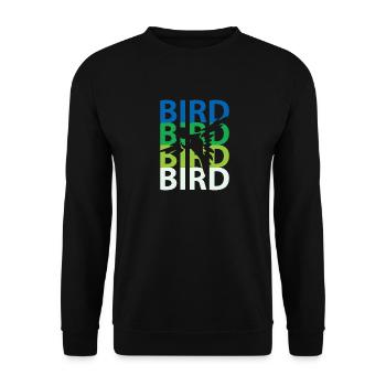 oiseaux - Sweat-shirt Unisexe - noir - Devant - Alina (178cm) & Michal (187cm)