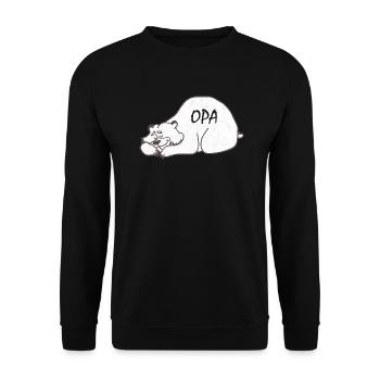 Peluche Papa ours endormi - Sweat-shirt Unisexe - noir - Devant - Alina (178cm) & Michal (187cm)