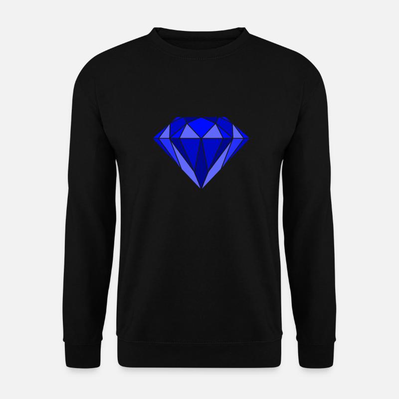 Diamant in blau - Unisex Pullover - Schwarz