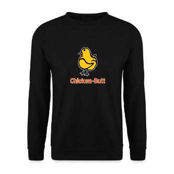 Chicken-Butt - Unisex Pullover - Schwarz - Vorne - Alina (178cm) & Michal (187cm)