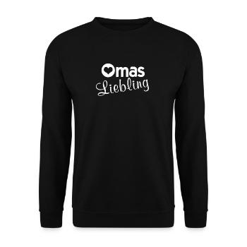 Granny's darling grandma's gift idea - Unisex Sweatshirt - black - Front - Alina (178cm) & Michal (187cm)