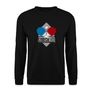 Tischtennis table tennis is life - Unisex Pullover - Schwarz - Vorne - Alina (178cm) & Michal (187cm)