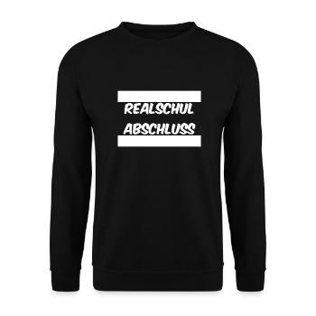 Realschul Abschluss - Unisex Pullover - Schwarz - Vorne - Alina (178cm) & Michal (187cm)