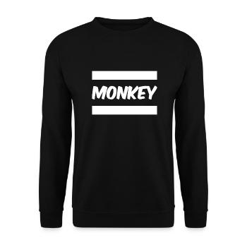 Monkey - Unisex Sweatshirt - black - Front - Alina (178cm) & Michal (187cm)