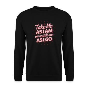 Prends moi - Sweat-shirt Unisexe - noir - Devant - Alina (178cm) & Michal (187cm)
