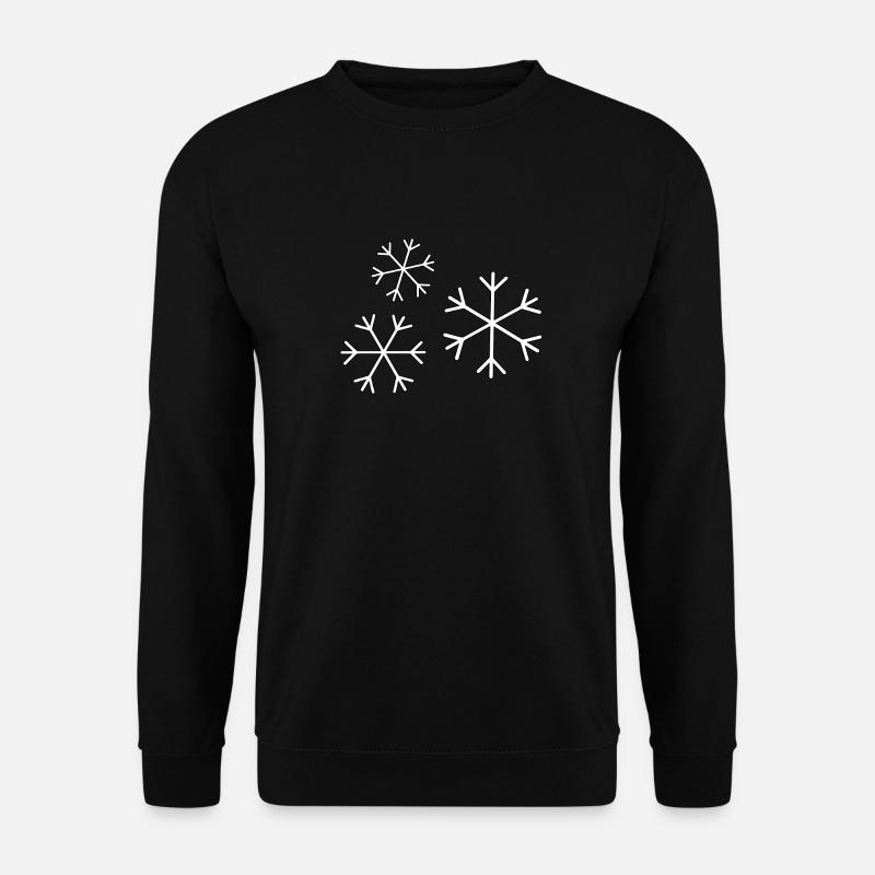 Schneeflocken - Unisex Pullover - Schwarz