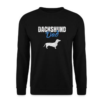 Dachshund Besitzer Geschenk - Unisex Pullover - Schwarz - Vorne - Alina (178cm) & Michal (187cm)